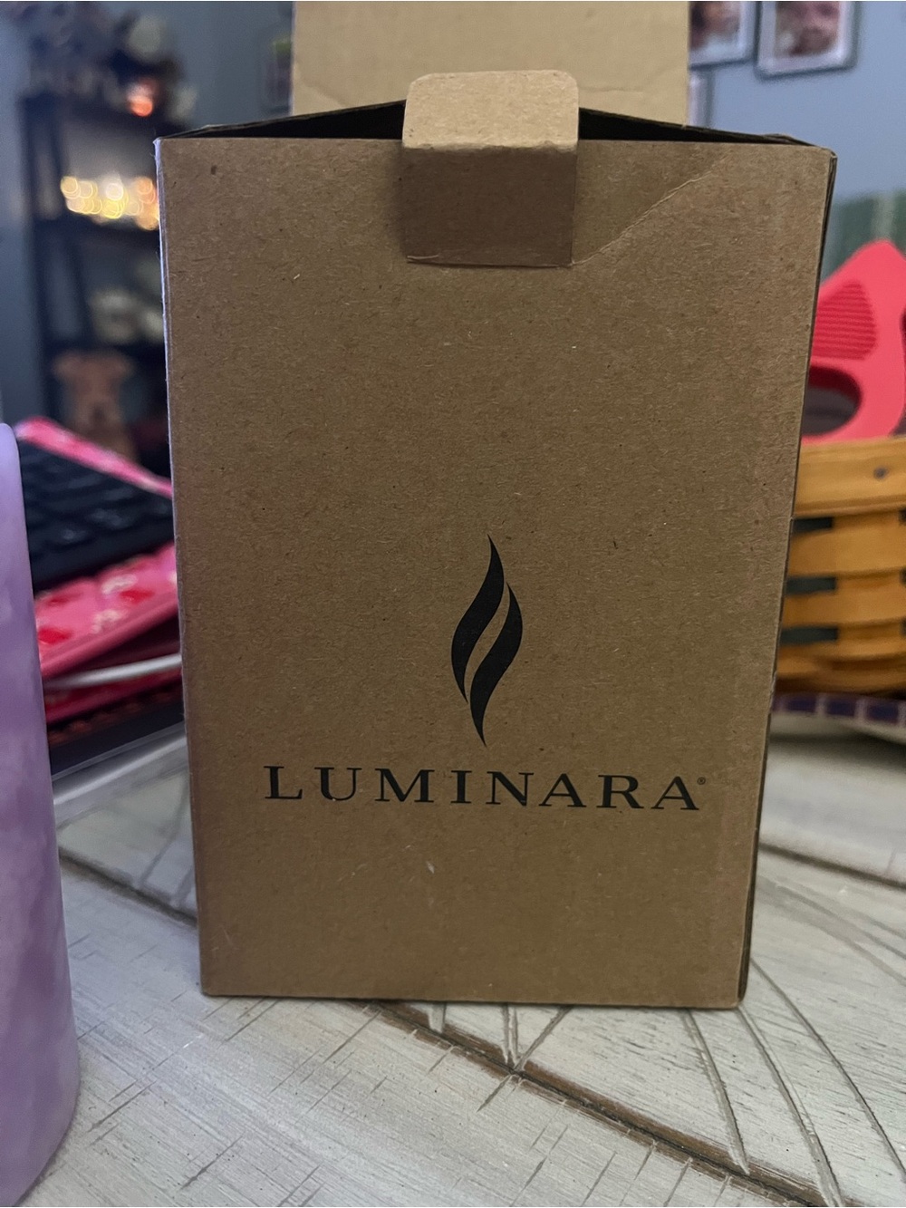Luminara LED Decorative Pillar Candle - Coral Peach - Picture 5 of 5